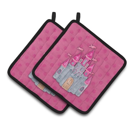 Carolines Treasures Princess Castle Watercolor Pair of Pot Holders BB7405PTHD